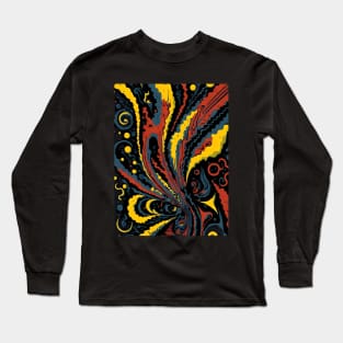 Abstract Colorful Vibrations Long Sleeve T-Shirt